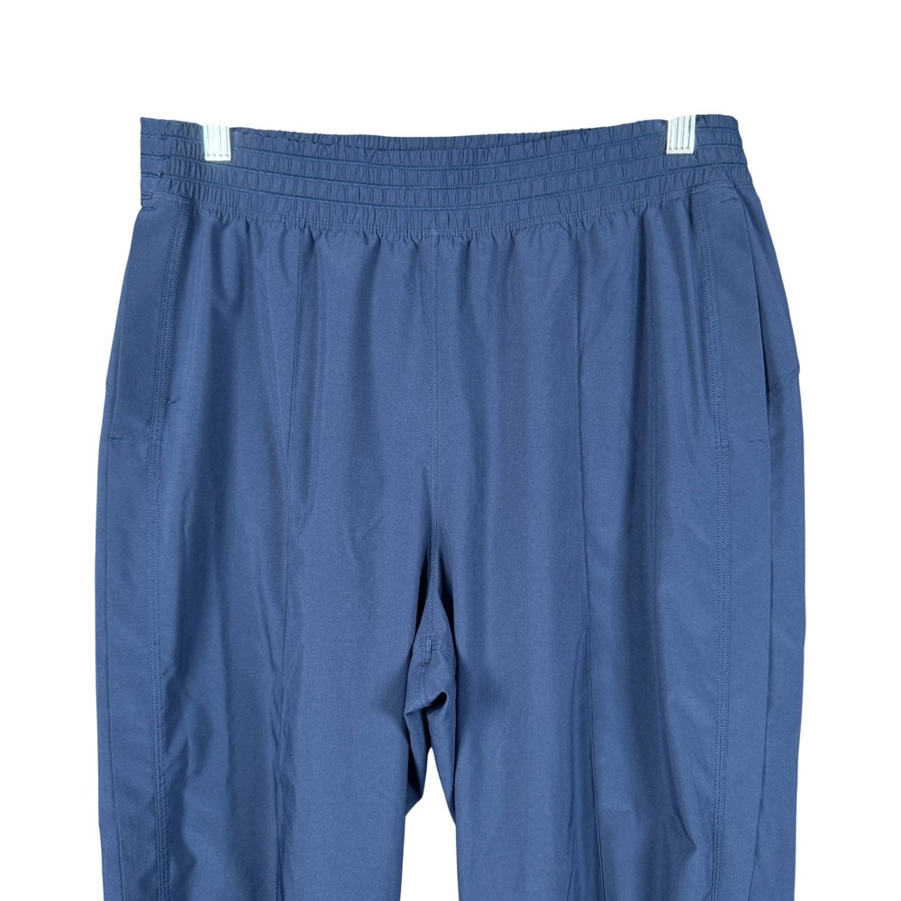 Lululemon Cropped Pants Womens 12 Blue Lightweight Elastic Waist Athleisure - Picture 2 of 10